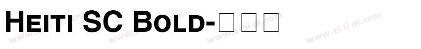 Heiti SC Bold字体转换